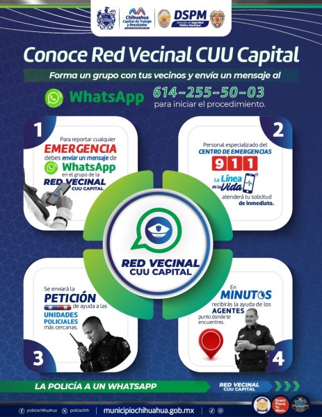 Tú, como los vecinos de la colonia Arquitectos, súmate a Red Vecinal de la Policía Municipal