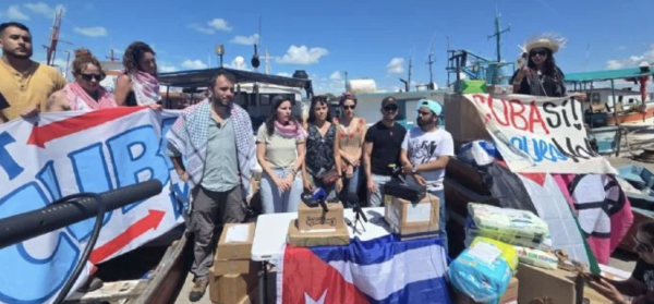 Barco con ayuda humanitaria de la Global Sumud Flotilla sale de Yucatán a Cuba