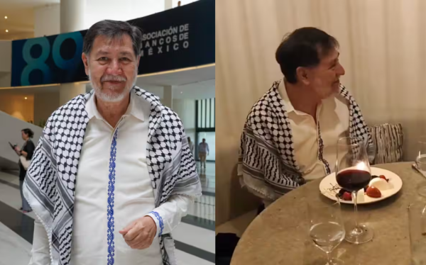 Captan a Noroña festejando su cumpleaños en hotel de lujo de Cancún