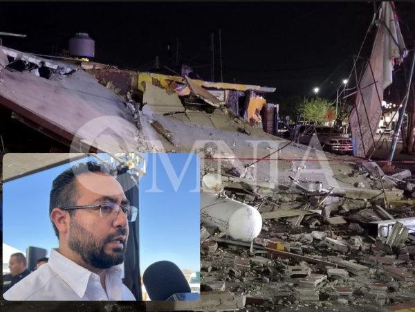 Cinco establecimientos dañados tras explosión en taquería: Rivera