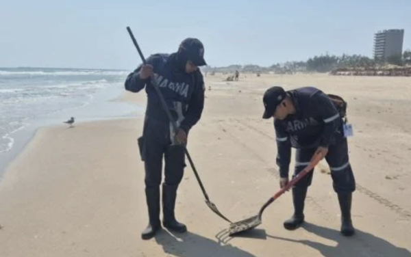 Aparecen restos de hidrocarburos en Playa Miramar, en Tamaulipas