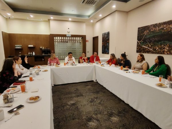 Alex Domínguez y delegado del CEN PRI fortalecen coordinación con mujeres priistas