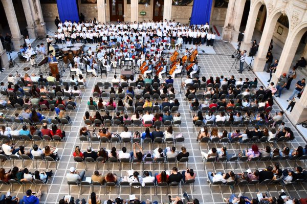 Presentan más de 300 niñas, niños y jóvenes concierto “Agua por mi casa”