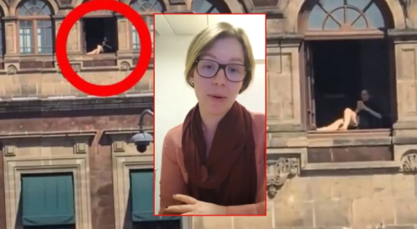 Mujer que se asoleaba en Palacio Nacional podría ser funcionaria de Hacienda