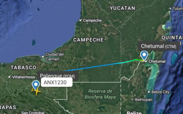 El misterioso vuelo de Palenque a Chetumal