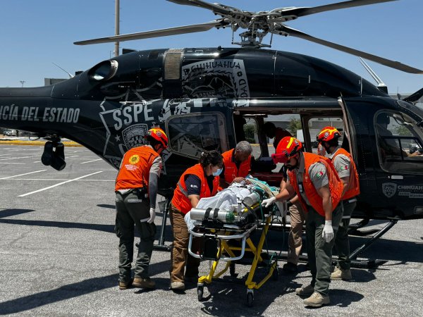 Realiza Gobierno del Estado traslado aeromédico de paciente lesionado