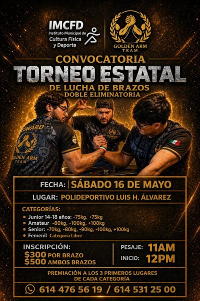 Invitan al torneo estatal de lucha de brazos