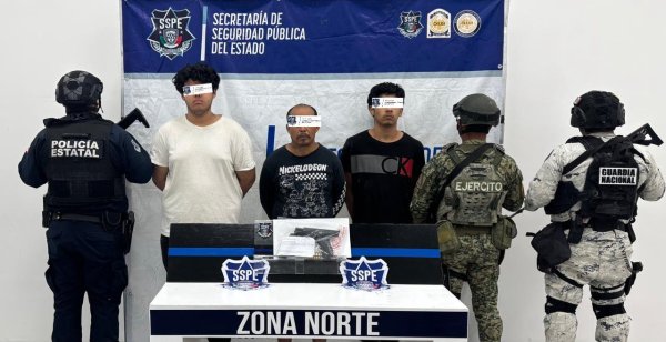 Arresta SSPE a generadores de violencia en Juárez; detiene a tres con arma de fuego
