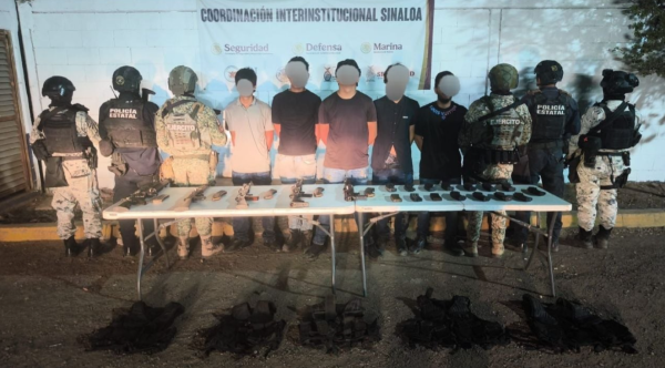 Madrugada en Culiacán registra choques armados, 10 detenidos y tres policías heridos