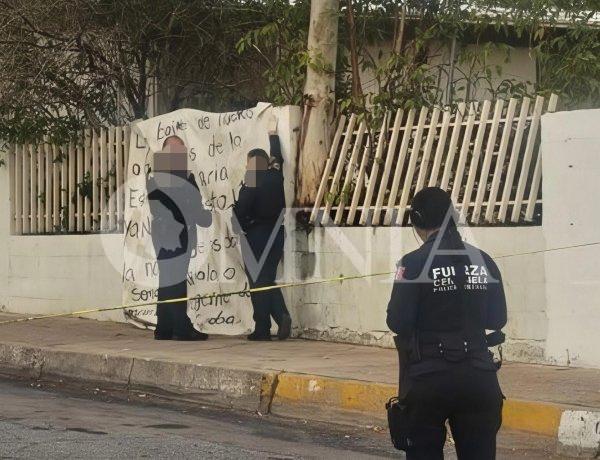 Dejan narcomanta en escuela de la colonia Infonavit