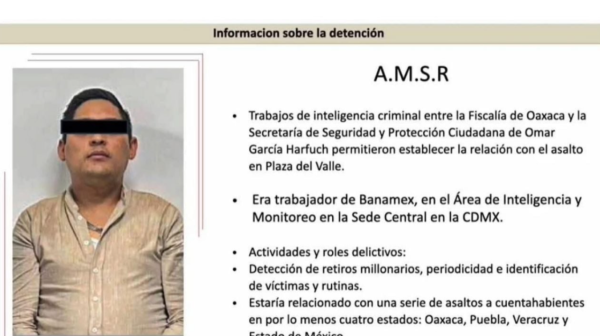 Desmantelan red de empleado de Banamex vinculada con robo de 3 millones de pesos al DIF Oaxaca