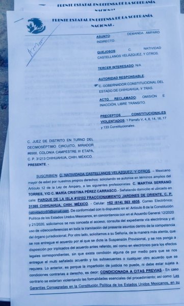 Presentan amparo contra Maru Campos por bloqueos carreteros en Chihuahua