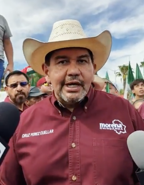 Cruz Pérez Cuéllar acusa bloqueos artificiales y defiende marcha de Morena en Chihuahua