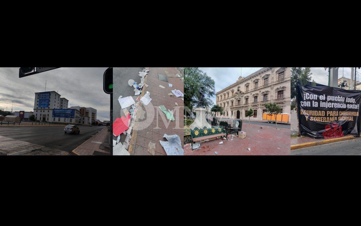 Video: Amanece Palacio de Gobierno entre basura, lonas y reclamos tas marcha de Morena