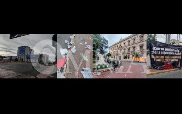 Video: Amanece Palacio de Gobierno entre basura, lonas y reclamos tas marcha de Morena