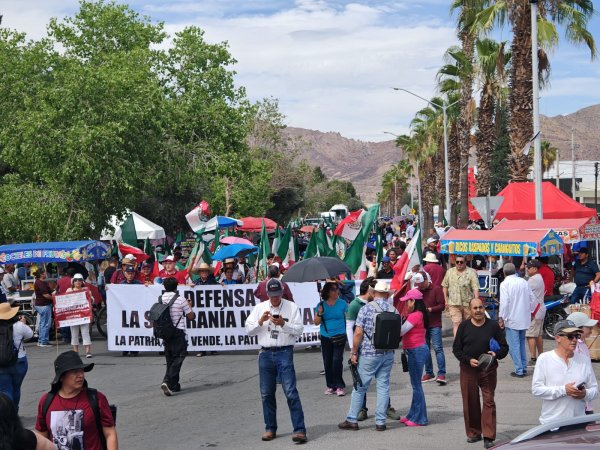 Asegura Hugo González que marcha en Chihuahua fue un éxito pese a sabotajes del PAN
