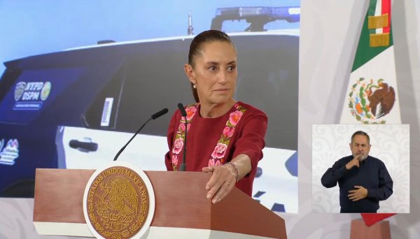 “Yo prefiero Chihuahua que Nueva York”, reacciona Sheinbaum a escudo de NY en patrullas municipales