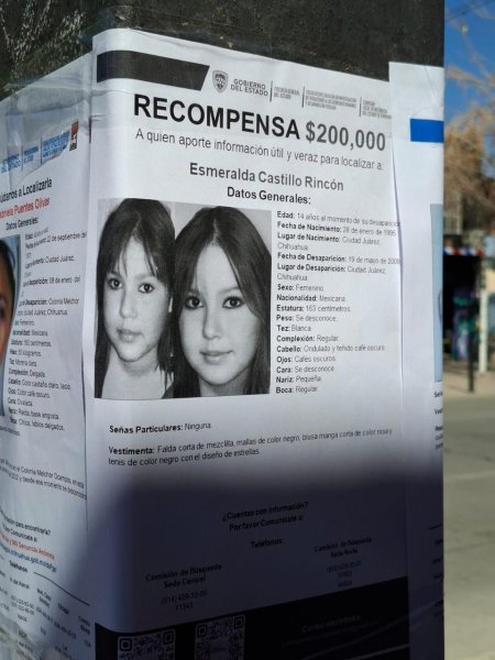 Continua la búsqueda de Esmeralda Castillo Rincón, tras 17 años de su ausencia