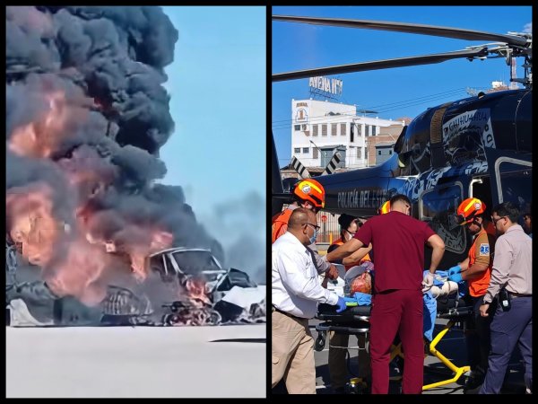 Así fue la explosión en gasolinera de Janos qué dejó un hombre con severas quemaduras
