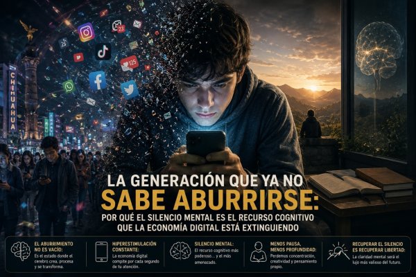 La generación que ya no sabe aburrirse: por qué el silencio mental es el recurso cognitivo que la economía digital está extinguiendo