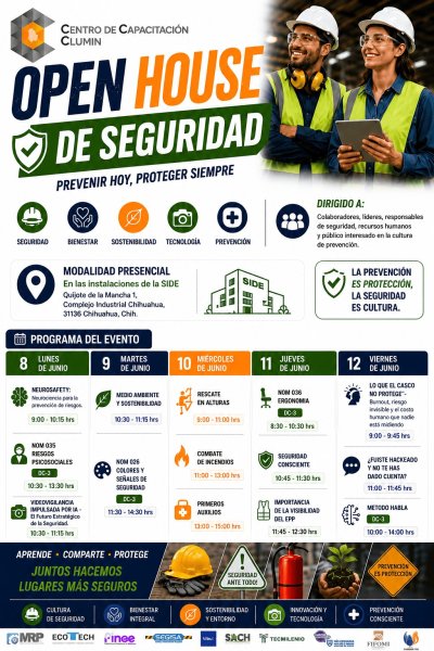 Impulsa CLUMIN semana de capacitación con “Open House de Seguridad”