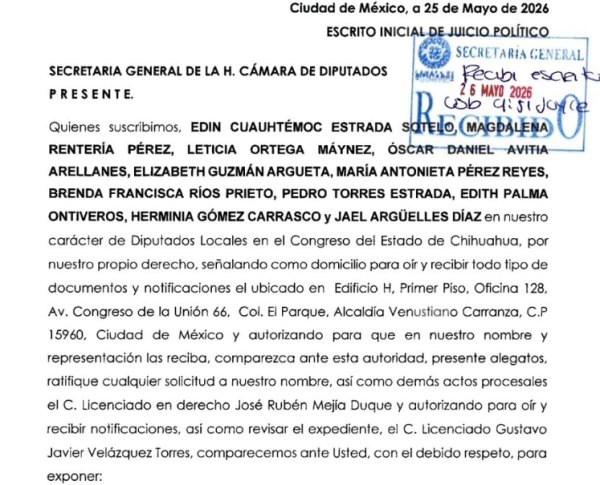 11 diputados locales de Morena solicitaron el juicio político contra Maru Campos