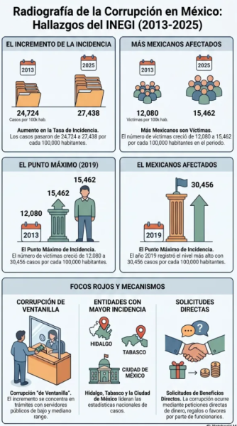 Corrupción se incrementó durante gobiernos de la 4T