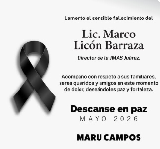 Lamenta Maru el fallecimiento del director de la JMAS Juárez